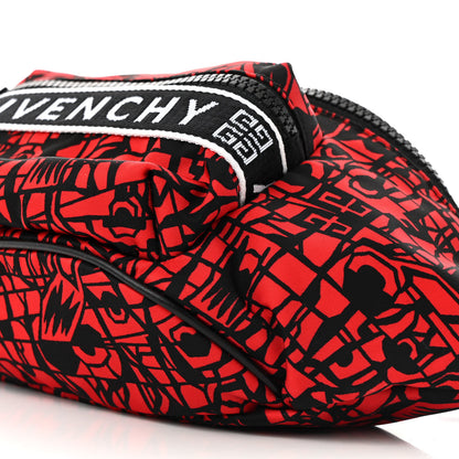 Givenchy Nylon Printed Light 3 Bum Bag Black Red 10 of 10