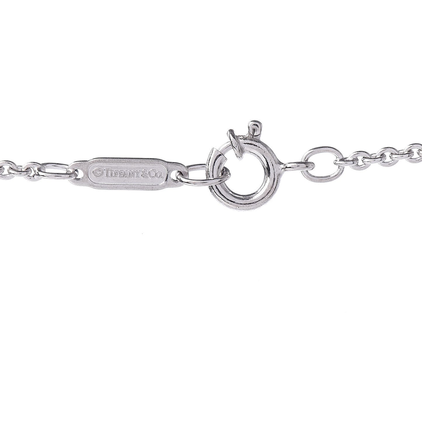 18K White Gold Diamond Bar Pendant Necklace