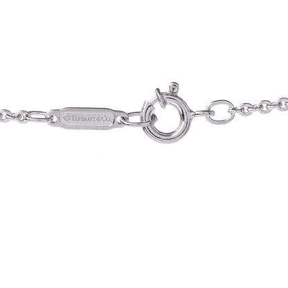 Tiffany 18K White Gold Diamond Bar Pendant Necklace 6 of 7