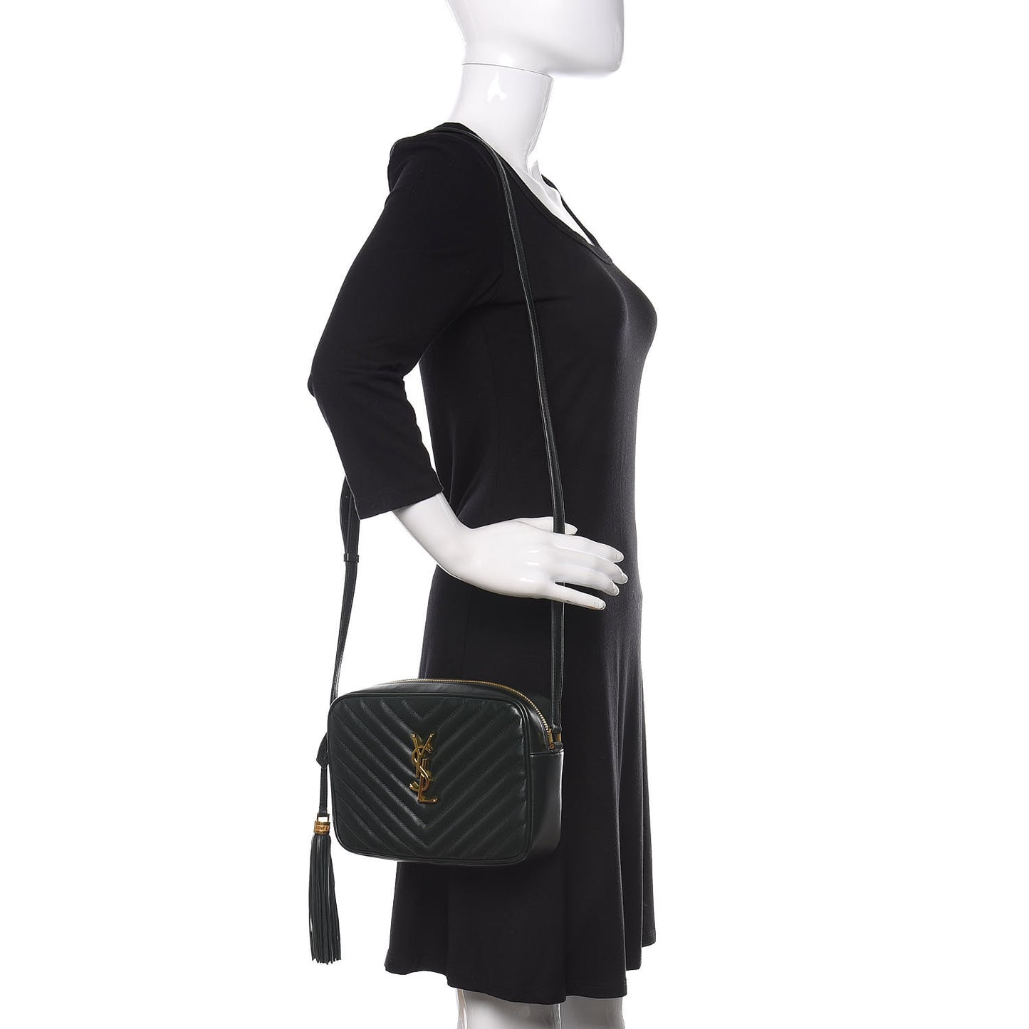 Calfskin Matelasse Monogram Lou Camera Bag Green