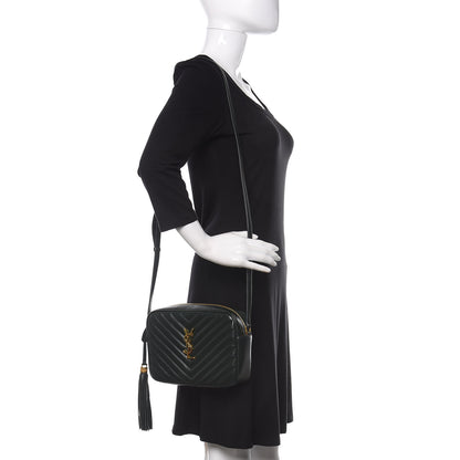 Saint Laurent Calfskin Matelasse Monogram Lou Camera Bag Green 2 of 10