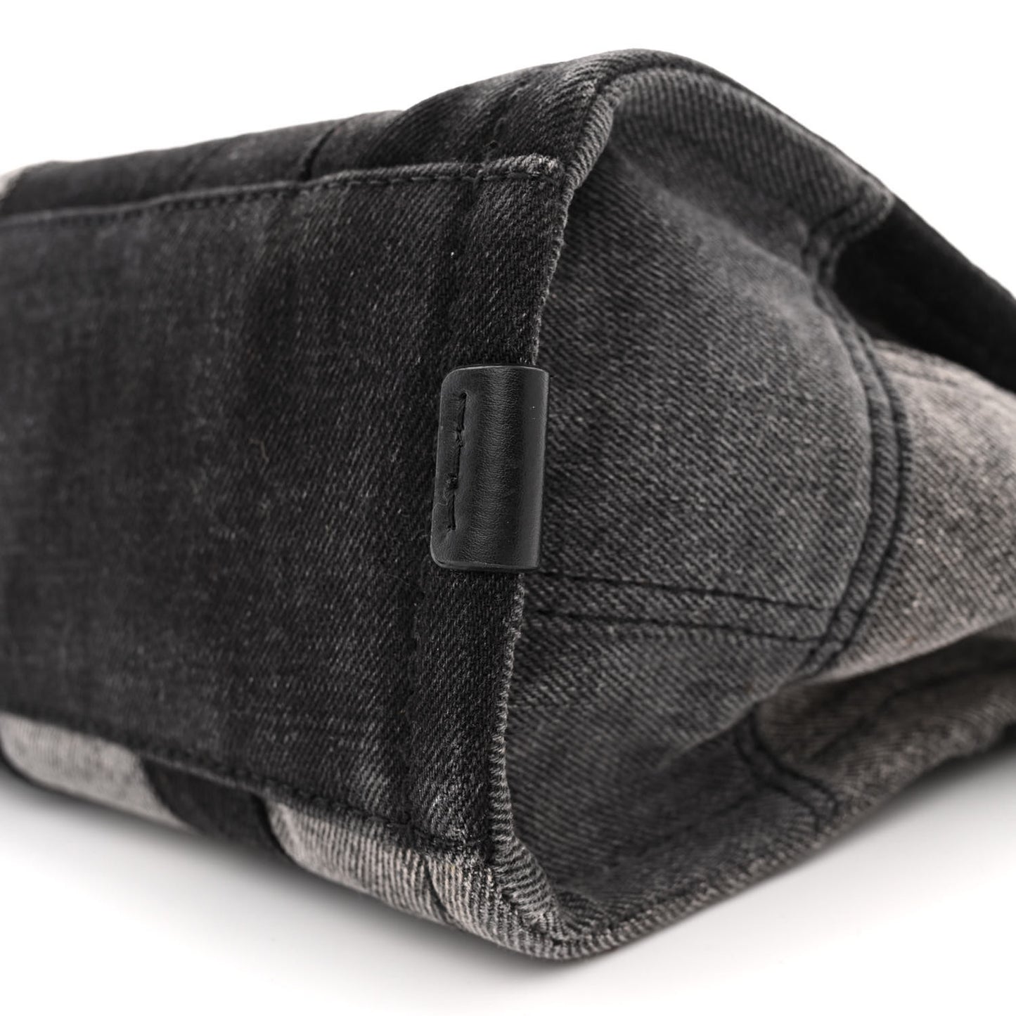 Denim Canvas Small Tote Bag Grey