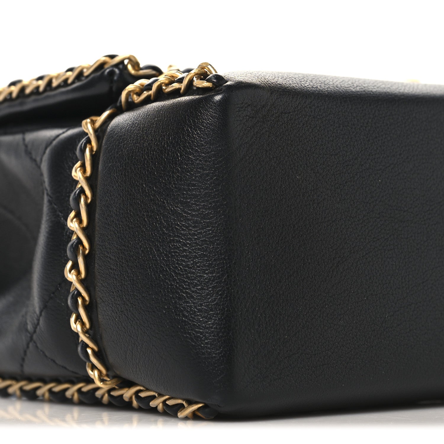 Chanel Calfskin Stitched Chain Flap Black 9 of 11