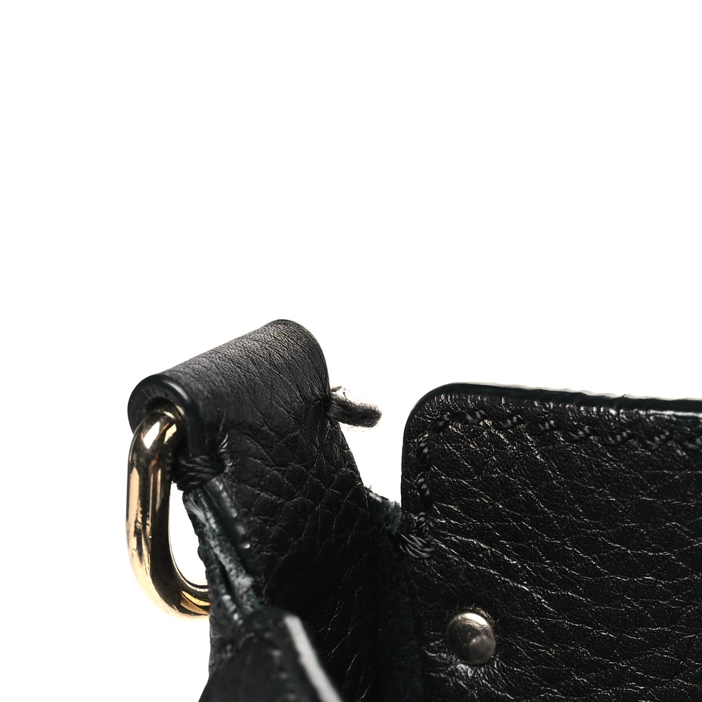 Pebbled Calfskin Mini Rockstud Flip-Lock Messenger Bag Black