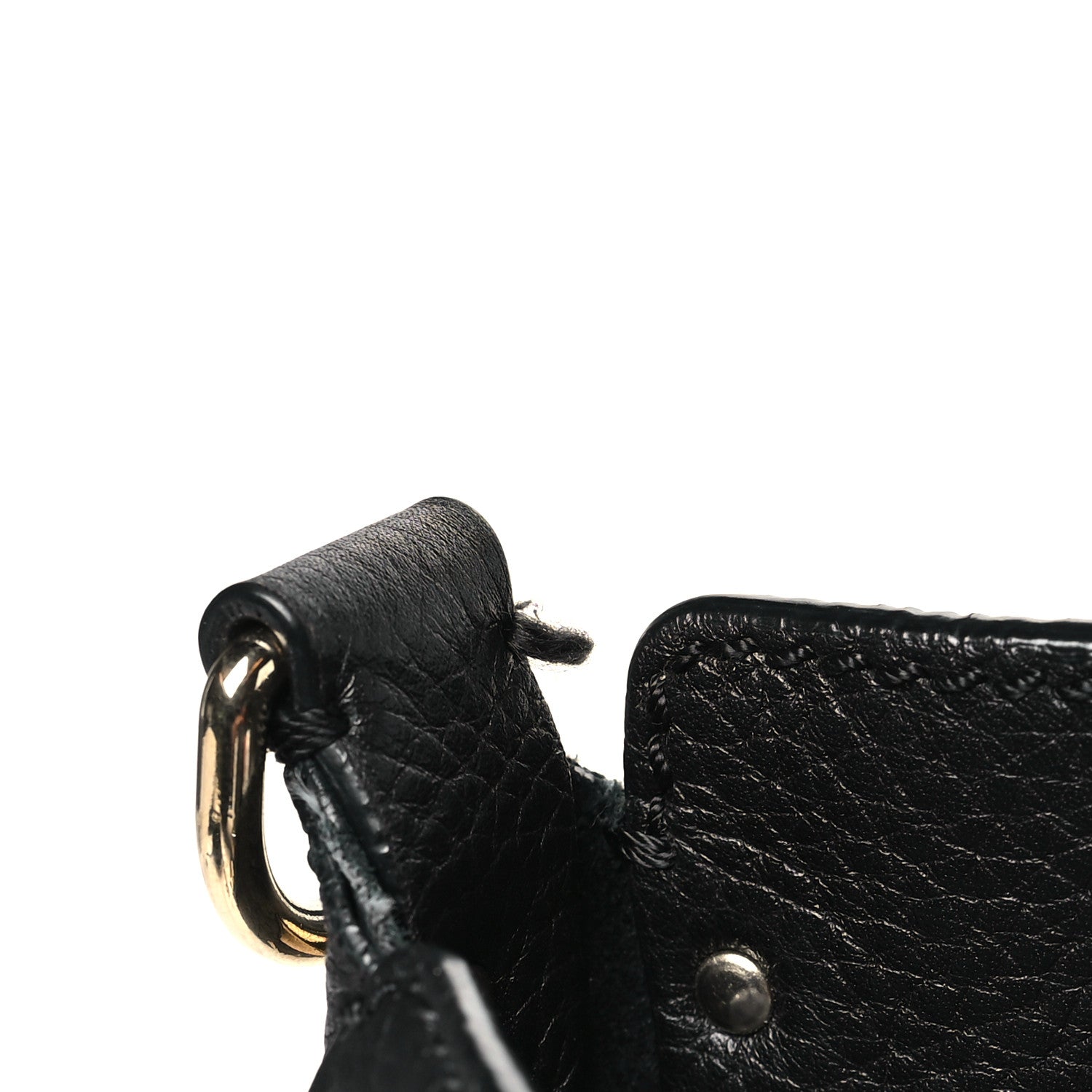 Valentino Garavani Pebbled Calfskin Mini Rockstud Flip-Lock Messenger Bag Black 12 of 12