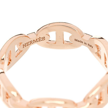 Hermes 18K Rose Gold PM Chaine d'Ancre Enchainee Ring 54 7 4 of 7