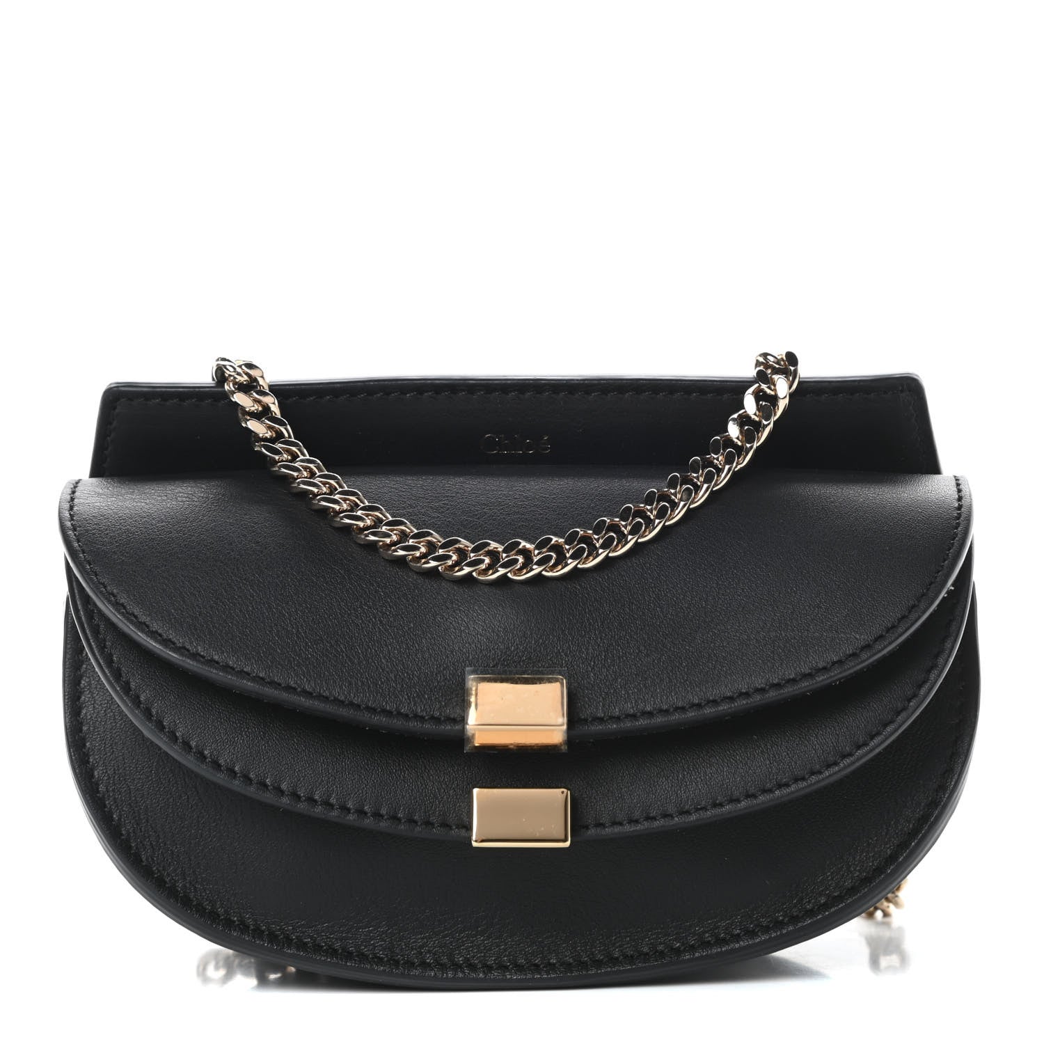 Chloe Calfskin Nano Georgia Crossbody Bag Black 1 of 10