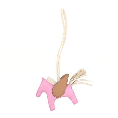 Hermes Milo Lambskin Grigri Rodeo Pegase Horse Bag Charm PM Mauve Sylvestre Craie Chai 1 of 5