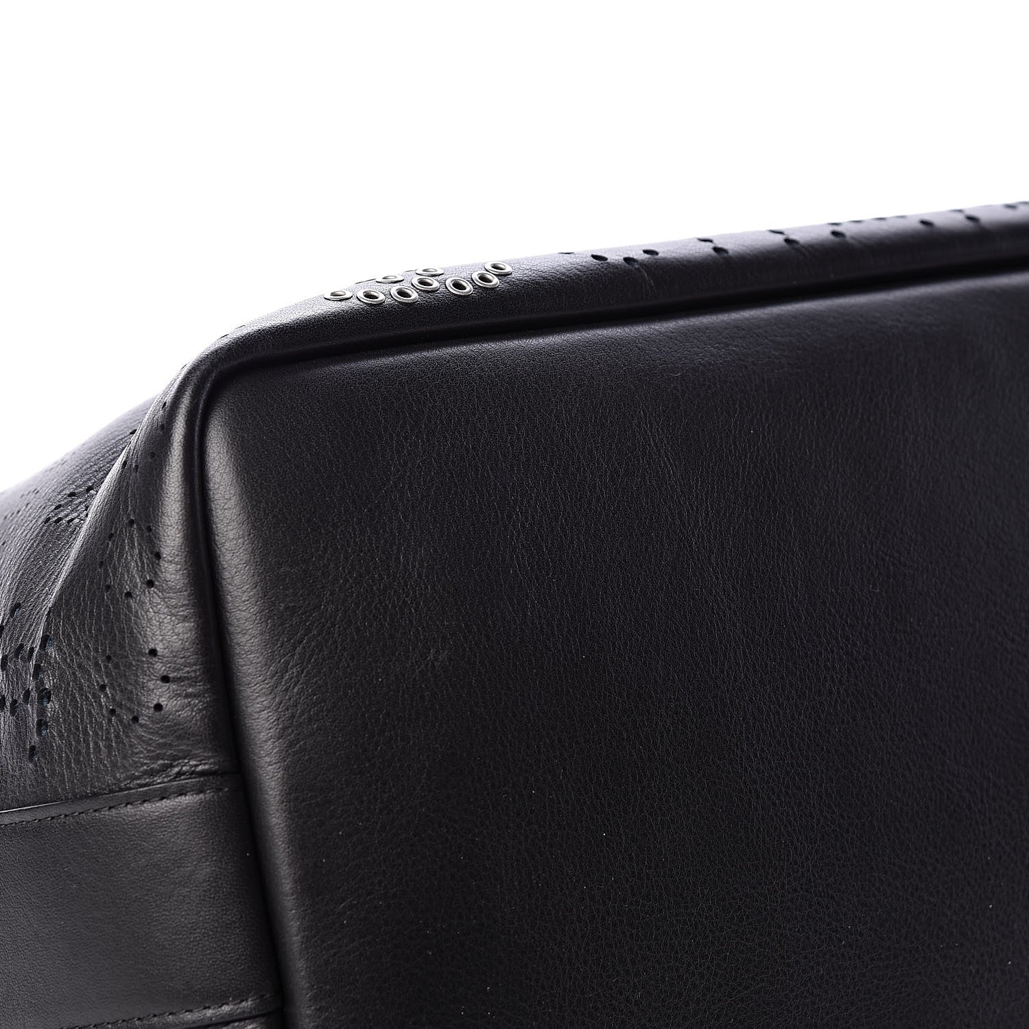 Chanel Calfskin Tweed Eyelet Large Shopping Tote Black 12 of 13