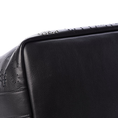 Chanel Calfskin Tweed Eyelet Large Shopping Tote Black 12 of 13
