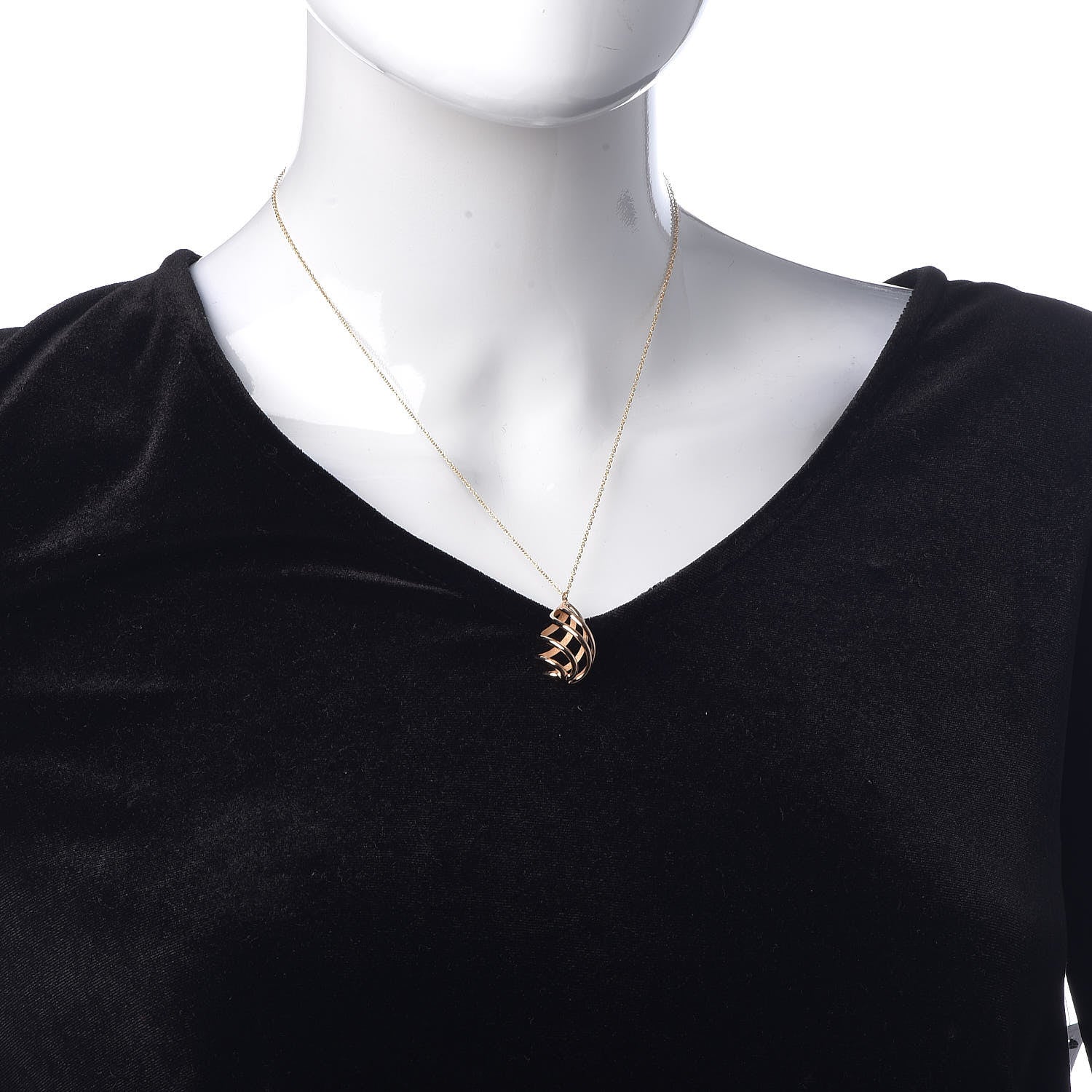 Tiffany 18K Rose Gold Paloma Picasso Venezia Luce Pendant Necklace 2 of 6