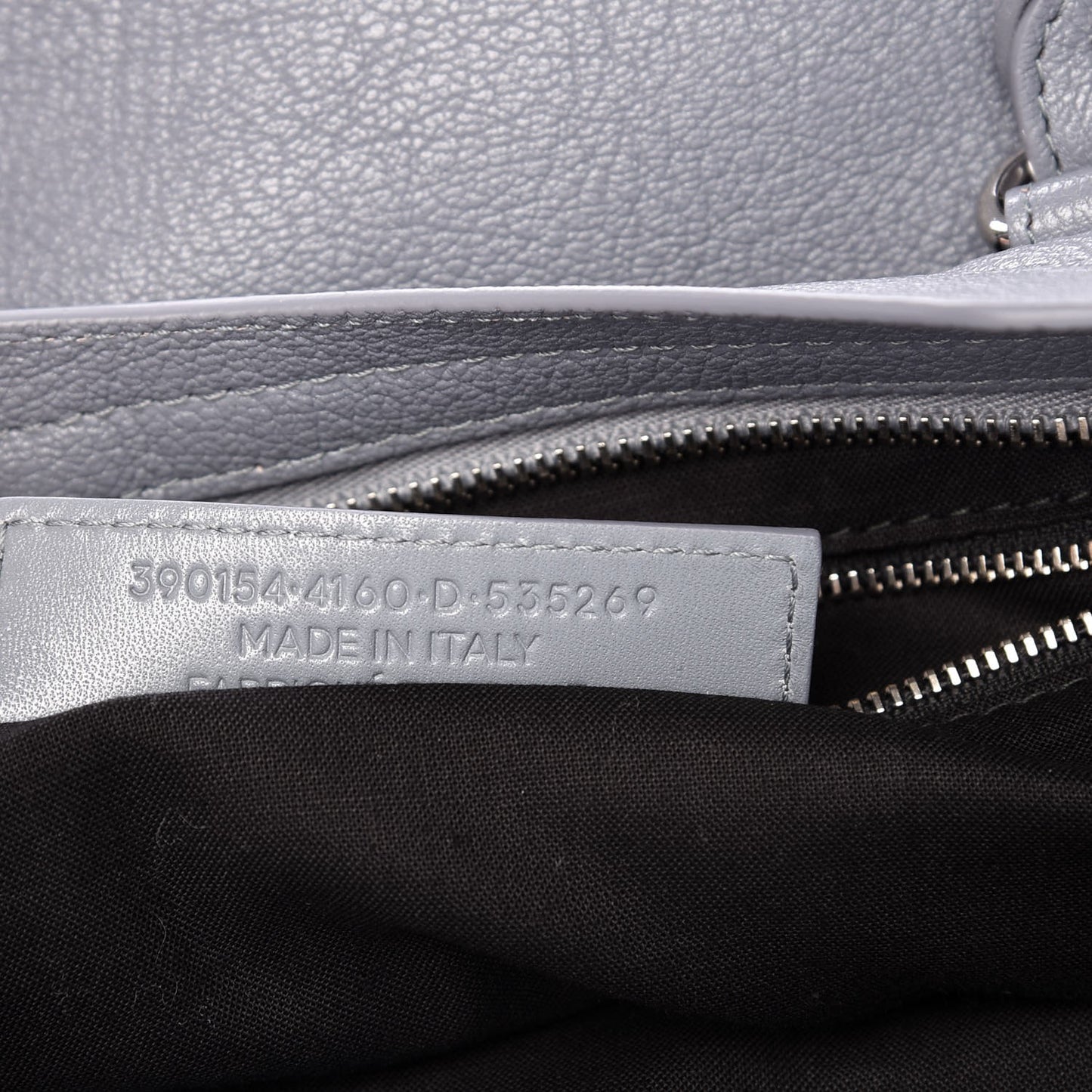 Chevre Silver Metallic Edge Hardware City Bleu Acier