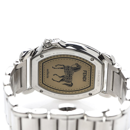 Fendi Stainless Steel 34mm Selleria Tonneau Quartz Watch 5 of 8