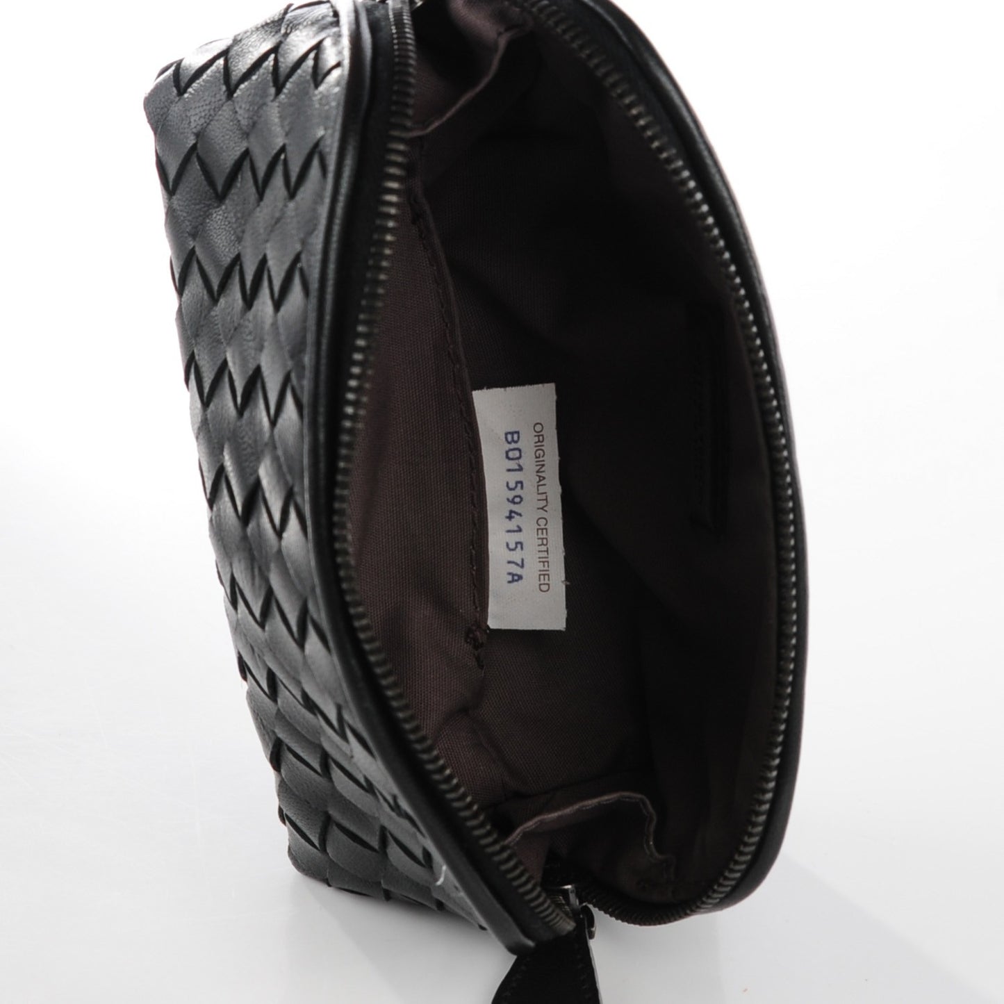 Nappa Intrecciato Small Cosmetic Case Nero Black
