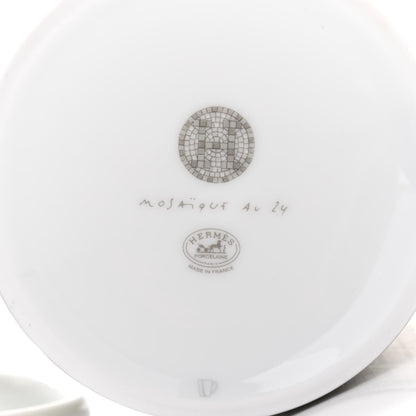 Hermes Porcelain Mosaique au 24 Mug Set of 2 Silver 6 of 6