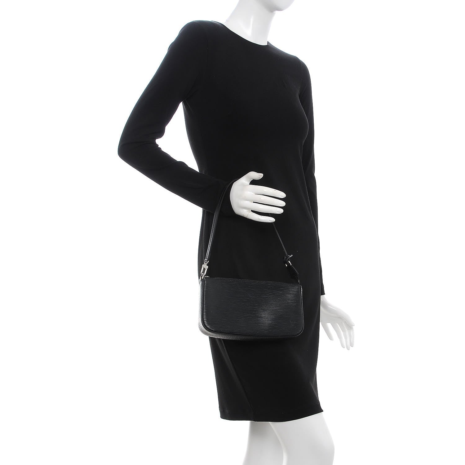 Louis Vuitton Epi Pochette Accessories NM Black 2 of 7