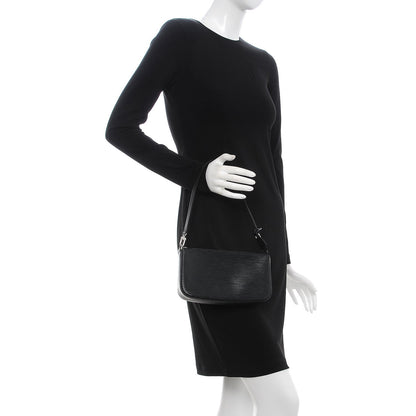 Louis Vuitton Epi Pochette Accessories NM Black 2 of 7