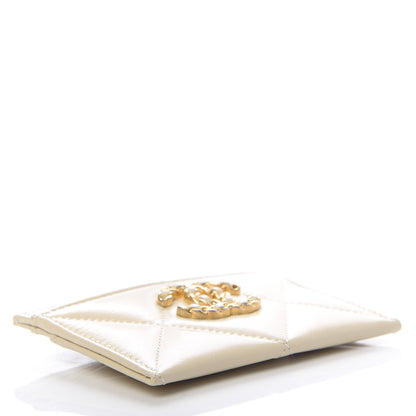 Chanel Goatskin Quilted 19 Card Holder Beige 4 of 9