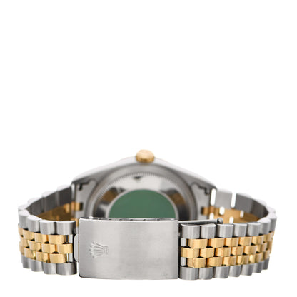 Rolex Stainless Steel 18K Yellow Gold Diamond 36mm Oyster Perpetual Datejust Watch Champagne 16233 3 of 4