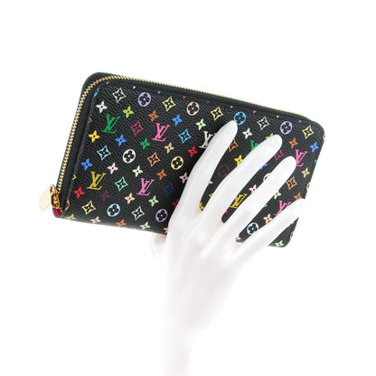 Louis Vuitton Monogram Multicolor Zippy Wallet Black Grenade 2 of 7