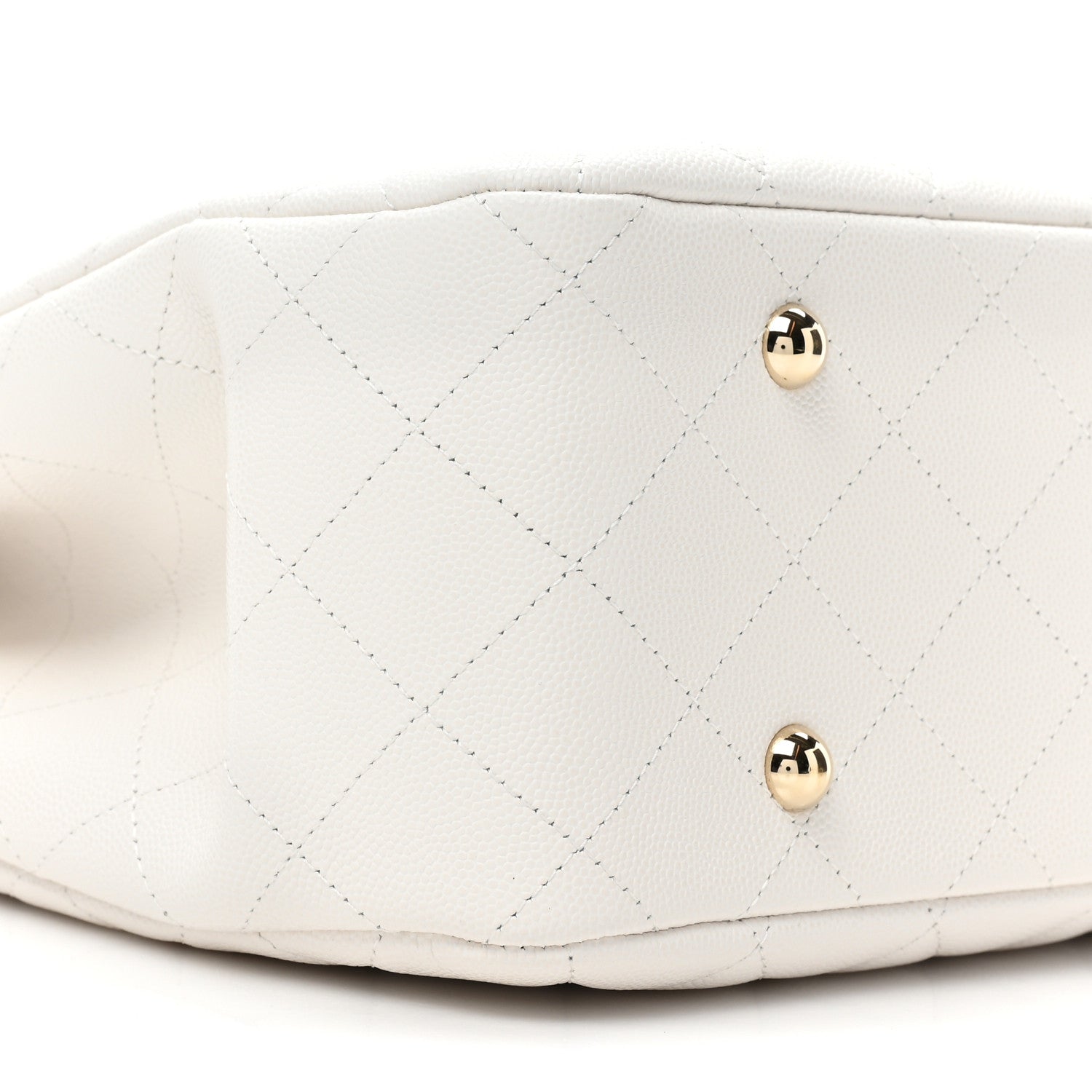 Chanel Caviar Quilted Large Classic Shopping Tote White 9 of 9