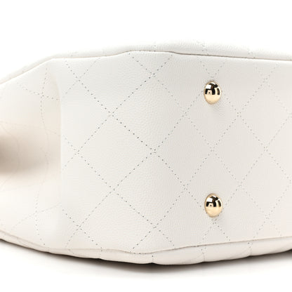 Chanel Caviar Quilted Large Classic Shopping Tote White 9 of 9