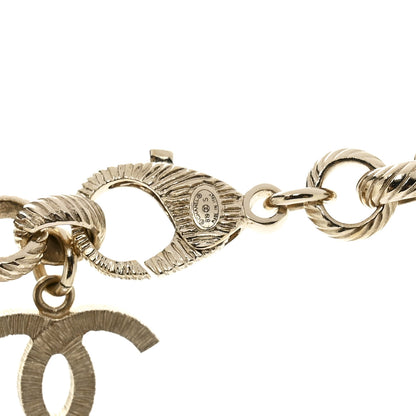 Chanel Crystal City of Lights Letter Chain Necklace Gold 7 of 8