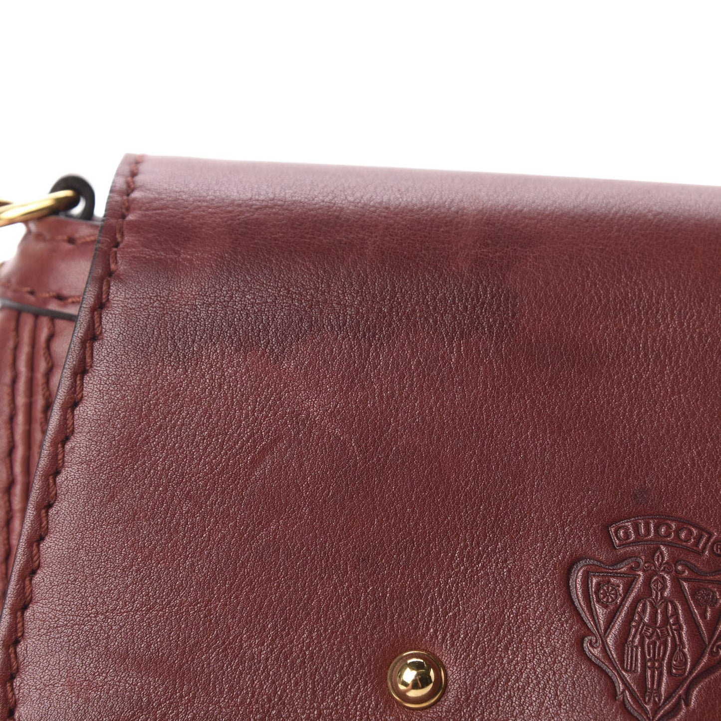 Calfskin Raccoon Tail Small Smilla Chain Bag Red