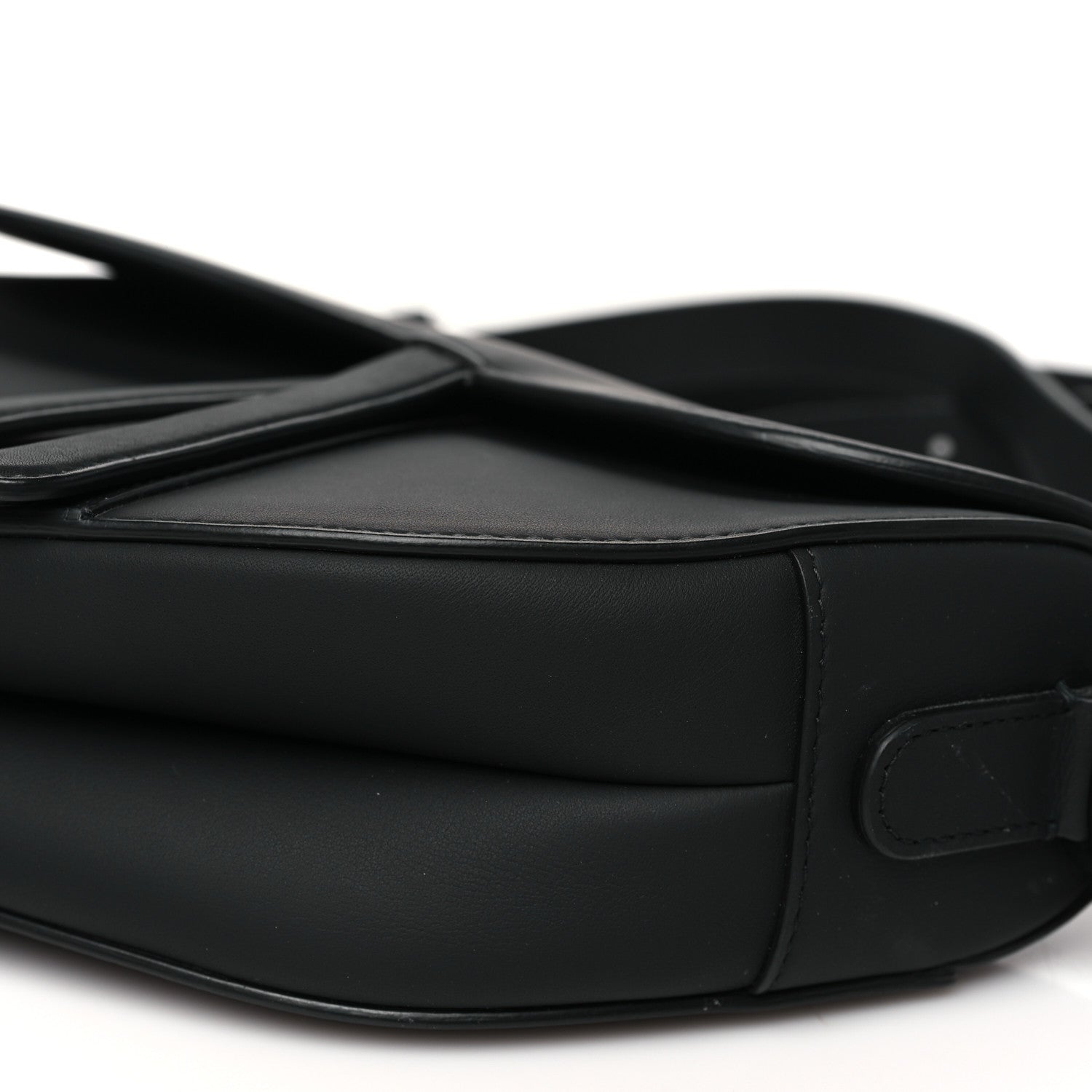 Christian Dior Ultra Matte Calfskin Saddle Bag With Strap Black 10 of 11