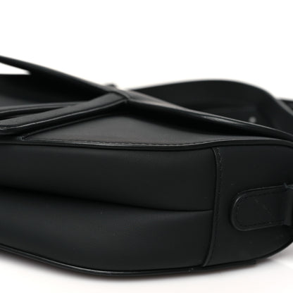 Christian Dior Ultra Matte Calfskin Saddle Bag With Strap Black 10 of 11