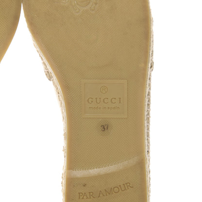 Gucci Canvas Logo Espadrilles 37 Greggio White 11 of 12