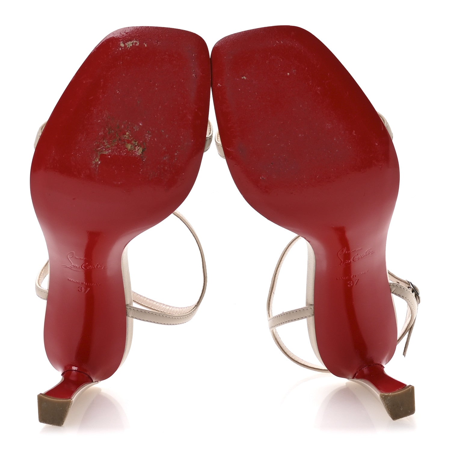 Christian Louboutin Nappa Condora 85 Sandals 37 Leche 6 of 7