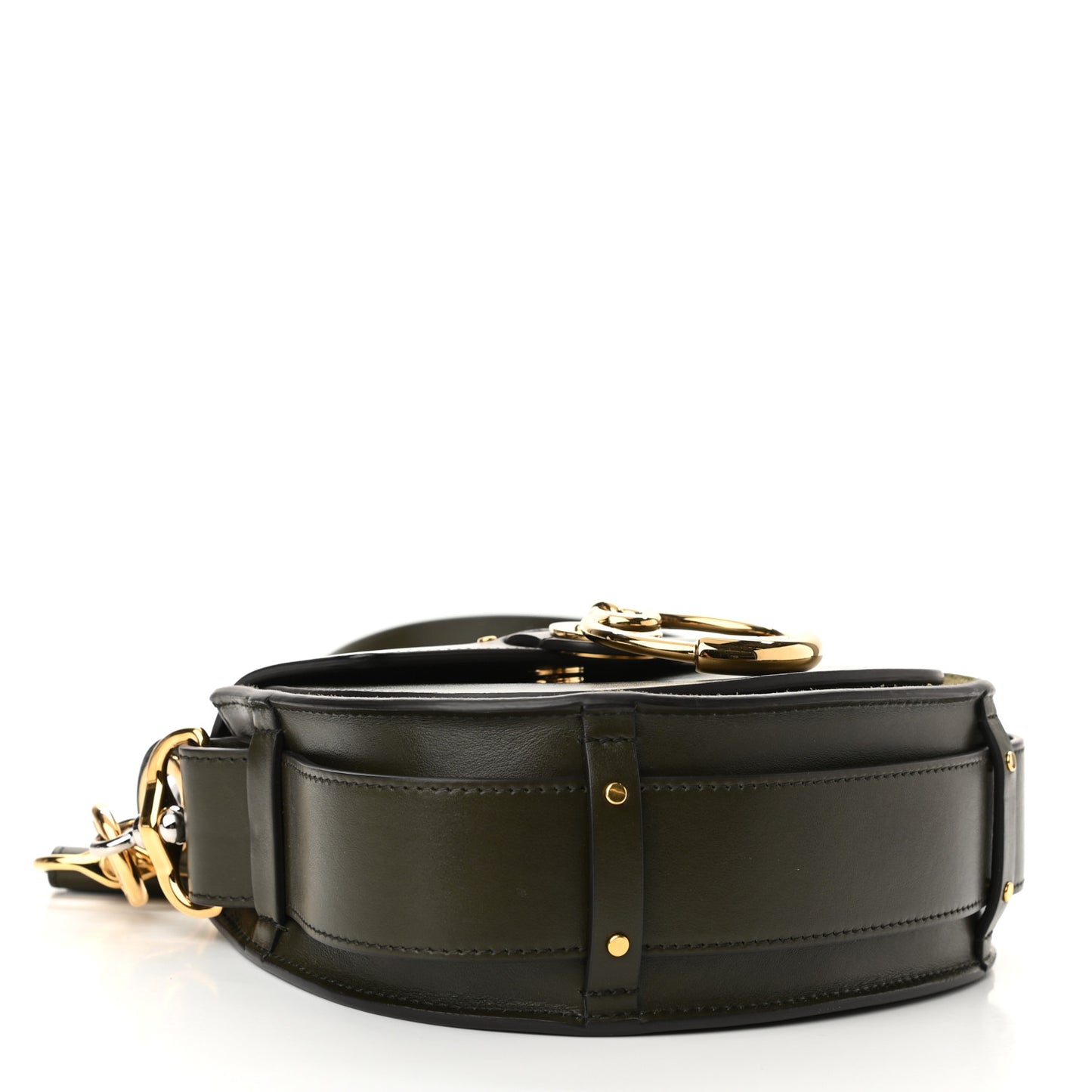 Calfskin Suede Small Tess Bag Deep Forest