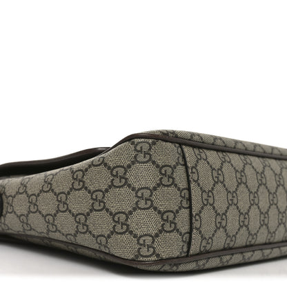 Gucci Tender GG Supreme Monogram Textured Dollar Calfskin Ophidia Messenger Bag Beige Ebony Dark Brown 9 of 11