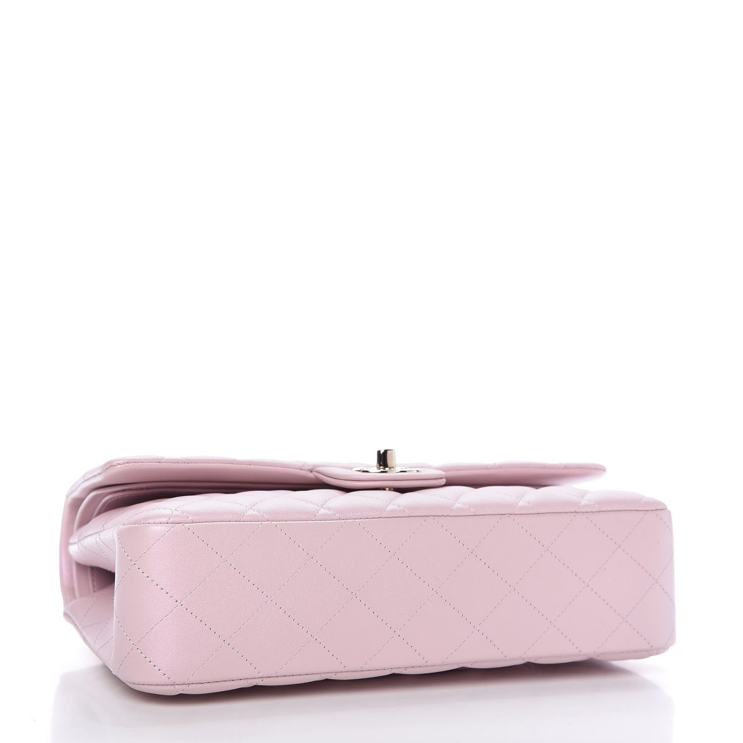 Chanel Iridescent Calfskin Quilted Medium Double Flap Light Pink 5 of 12