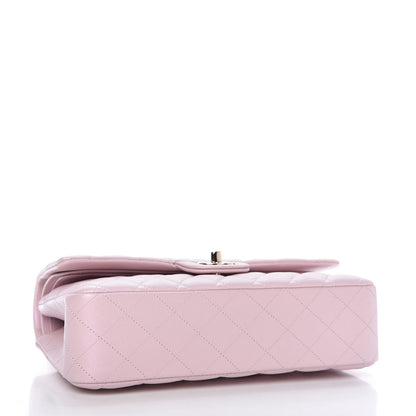 Chanel Iridescent Calfskin Quilted Medium Double Flap Light Pink 5 of 12