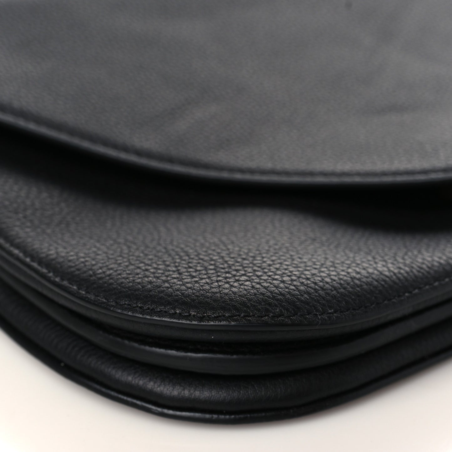 Calfskin Mount Envelope Bag Black