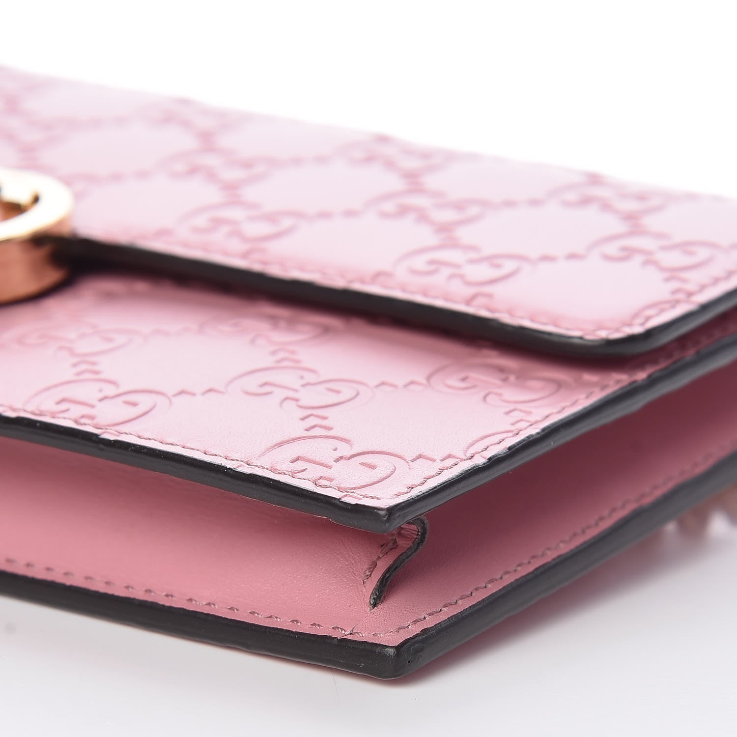 Gucci Guccissima Icon Chain Wallet Carmine Rose 10 of 11