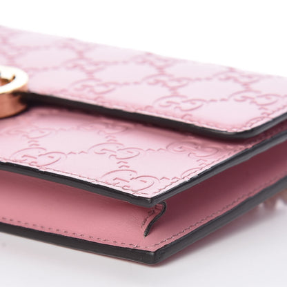 Gucci Guccissima Icon Chain Wallet Carmine Rose 10 of 11