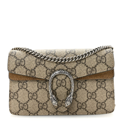 Gucci GG Supreme Monogram Super Mini Dionysus Shoulder Bag Taupe 1 of 11