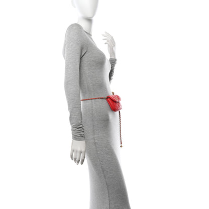 Chanel Lambskin Quilted Pearl Crush Waist Bag Red 2 of 10