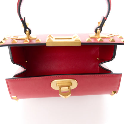 Valentino Garavani Grainy Calfskin Rockstud Alcove Box Top-Handle Bag Rouge Pur 5 of 11