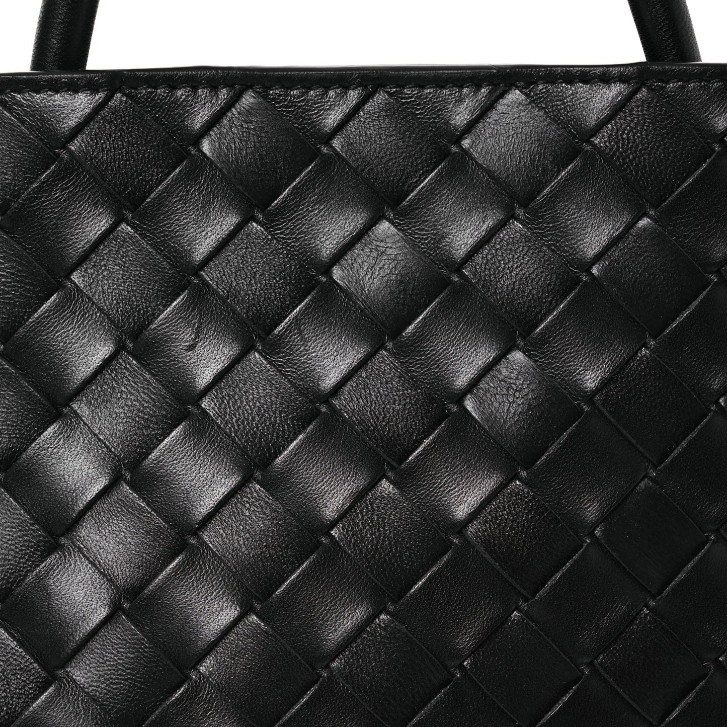 Nappa Intrecciato Medium Andiamo Shoulder Bag Black