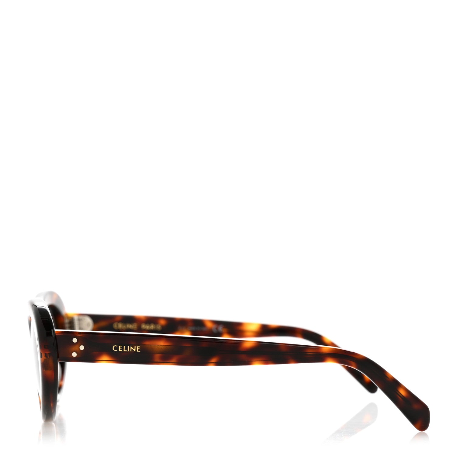 Celine Acetate Cat Eye Sunglasses CL401931 Tortoise 3 of 8