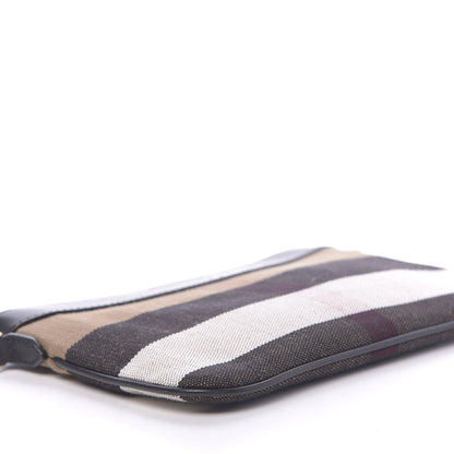 Burberry Mega Check Peyton Crossbody Clutch Bag Black 9 of 11