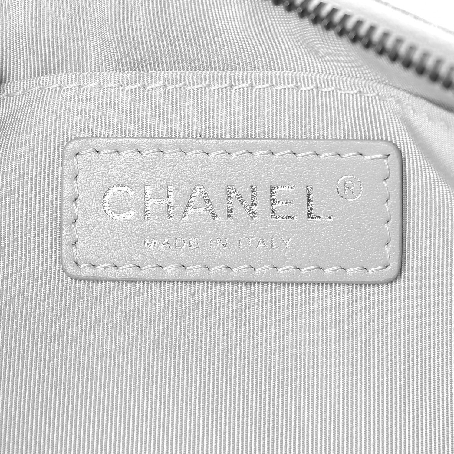 Chanel Metallic Grained Calfskin Quilted Casual Rock Waist Bag Fanny Pack Silver 6 of 7