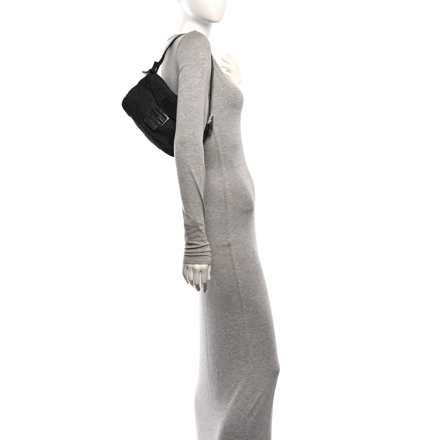 Fendi Nylon Zucca Baguette Black 2 of 11