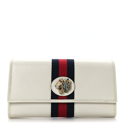 Gucci Calfskin Web Rajah Continental Wallet White 1 of 8