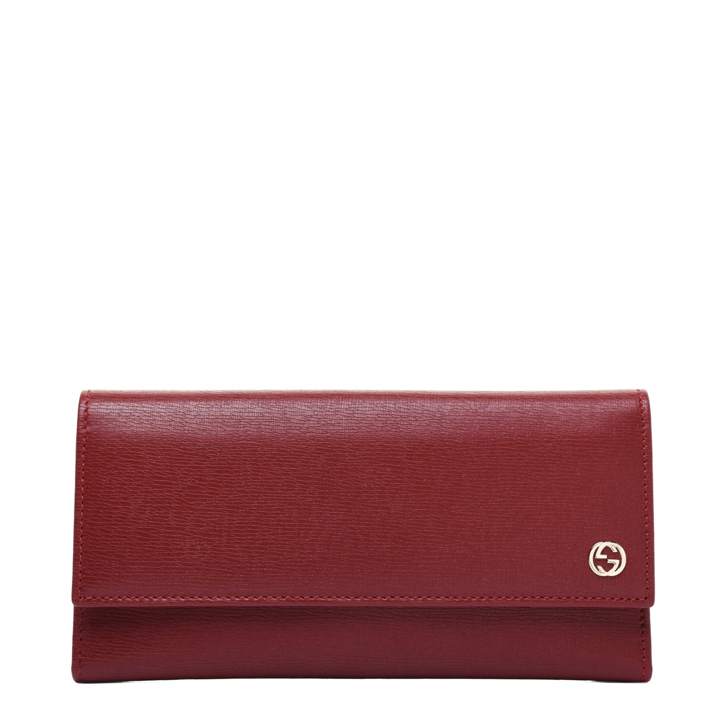 Calfskin GG Continental Wallet Red
