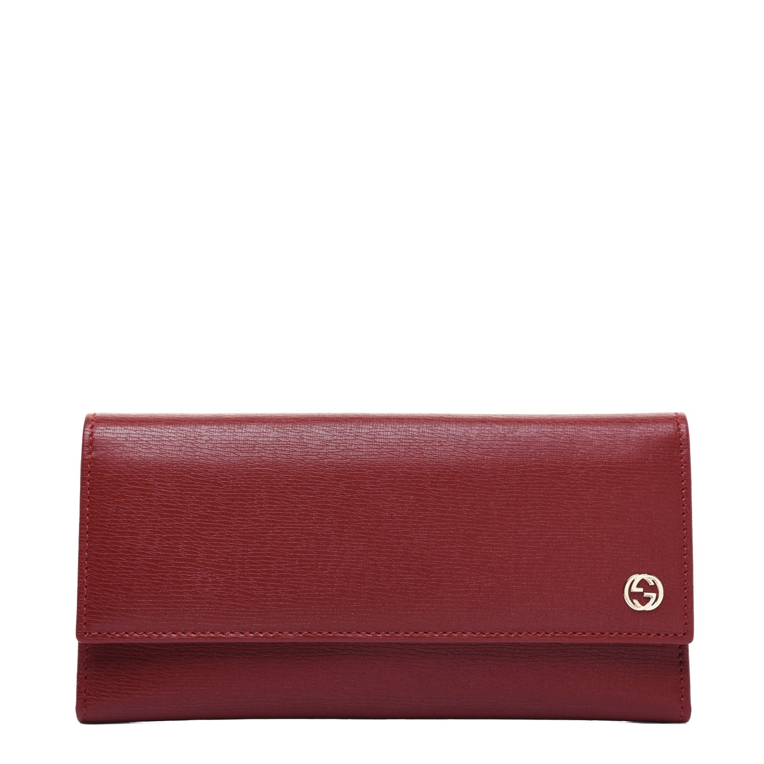 Gucci Calfskin GG Continental Wallet Red 1 of 10